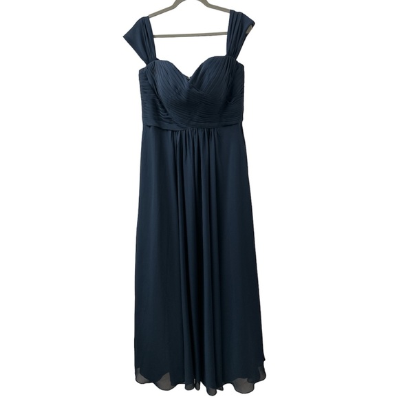 Morilee Dark Rich Green Chiffon Mother of the Bride Bridal Gown Women’s L - Picture 2 of 4